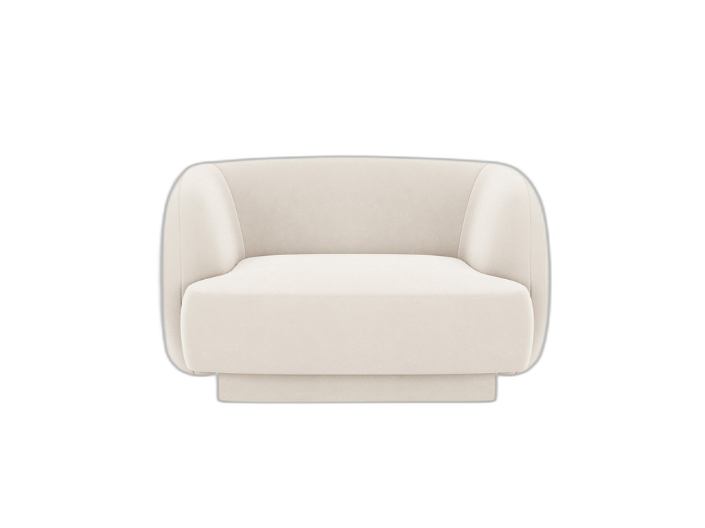 Modern Armchair with Rounded Design & Supportive Comfort