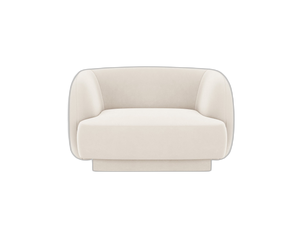Modern Armchair with Rounded Design & Supportive Comfort