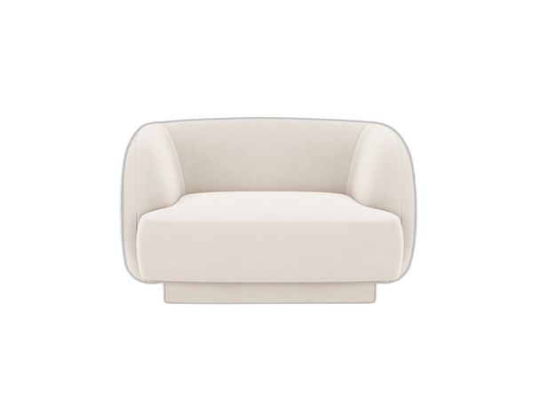 Modern Armchair with Rounded Design & Supportive Comfort