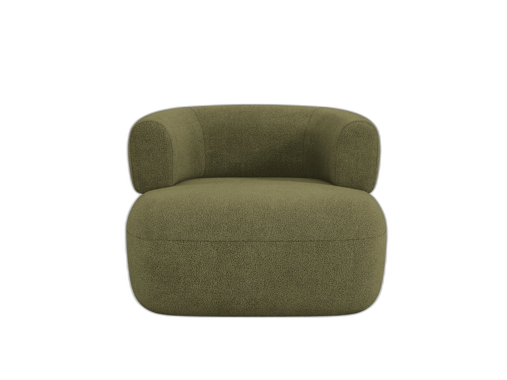 Modern Armchair with Rounded Design & Soft Comfort