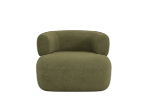 Modern Armchair with Rounded Design & Soft Comfort