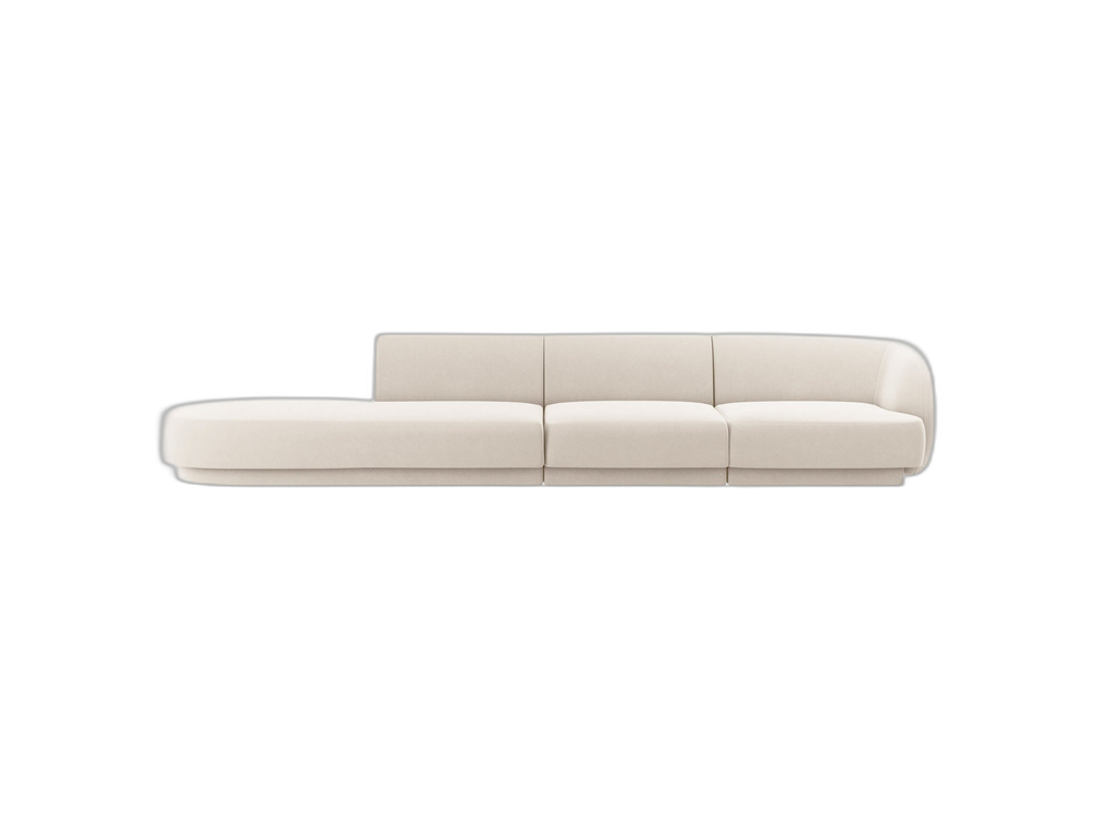 Modular 4-Seater Sofa with Rounded Design & Medium-Firm Comfort W323