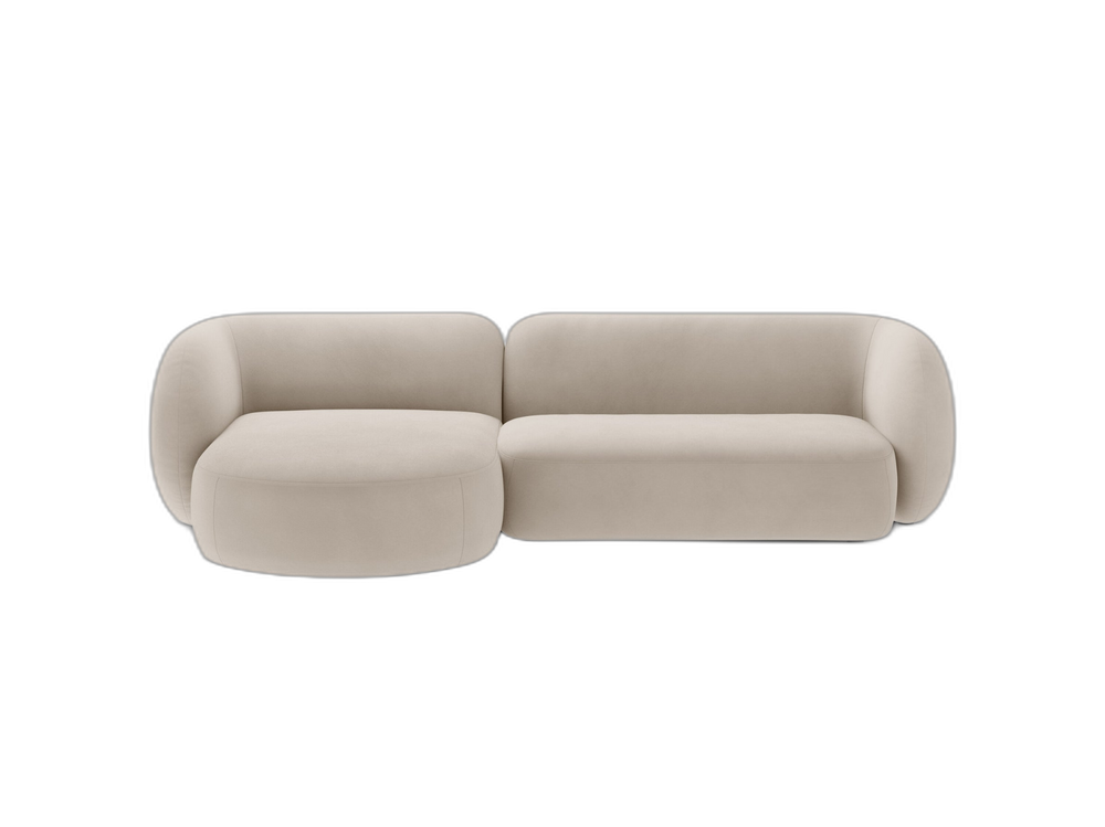 Corner Sofa with Chaise Lounge & Modern Curved Design W285