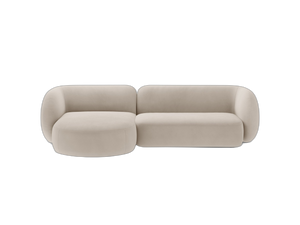 Corner Sofa with Chaise Lounge & Modern Curved Design W285