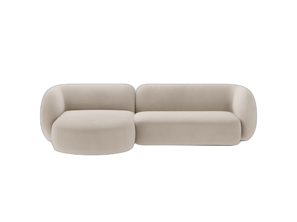 Corner Sofa with Chaise Lounge & Modern Curved Design W285