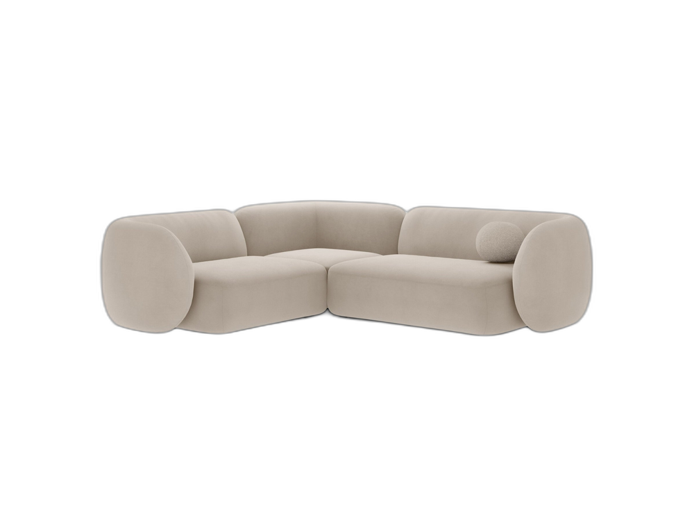 Corner Sofa with Modern Curved Design & Spacious Seating W252