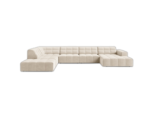 Panoramic Sofa with Deep Seating & Tufted Modern Design W375