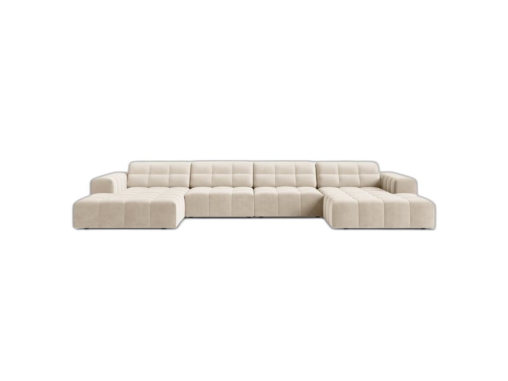 Panoramic Sofa with Deep Seating & Modern Tufted Design W375