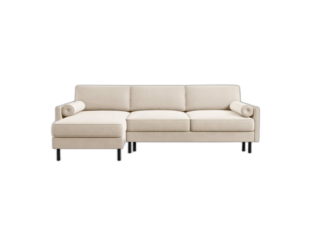 Convertible Corner Sofa Bed with Storage & Classic Design W212