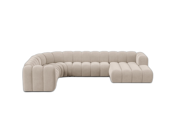 Panoramic Modular Sofa with Rounded Design & Spacious Comfort W370
