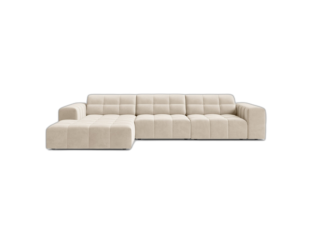 Corner Sofa with Deep Seating & Tufted Modern Design W294
