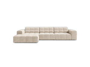 Corner Sofa with Deep Seating & Tufted Modern Design W294