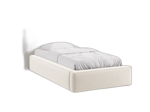 Single Upholstered Bed with Storage & Soft Headboard