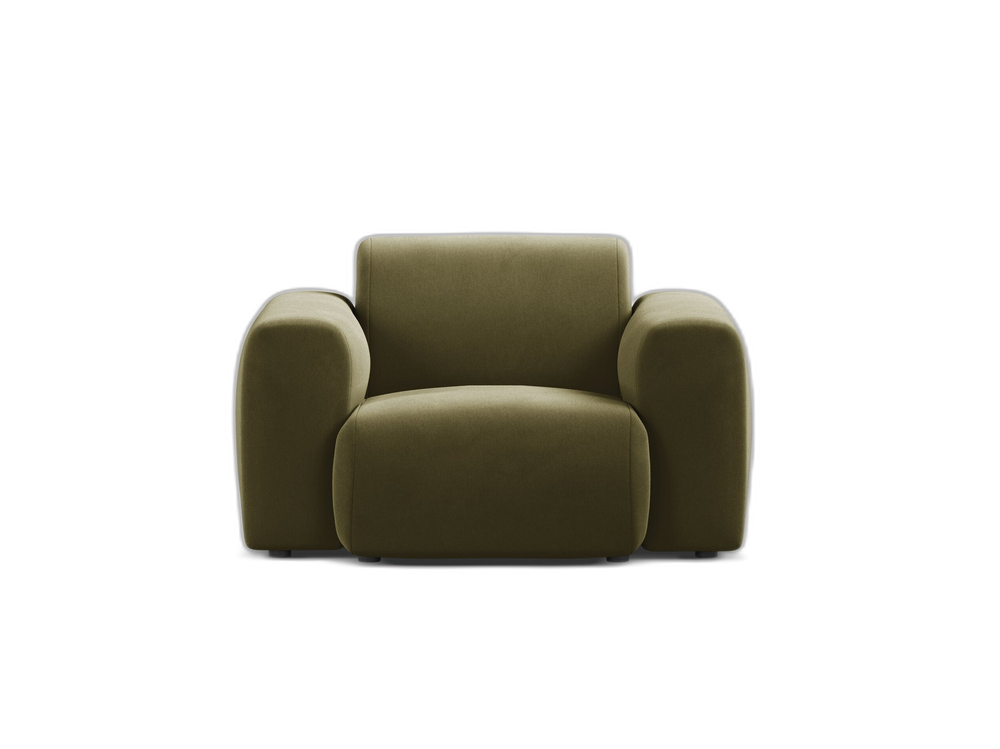 Modern Armchair with Curved Design & Soft Comfort
