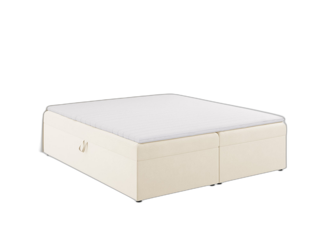 Box Spring Bed with Storage & Upholstered Headboard