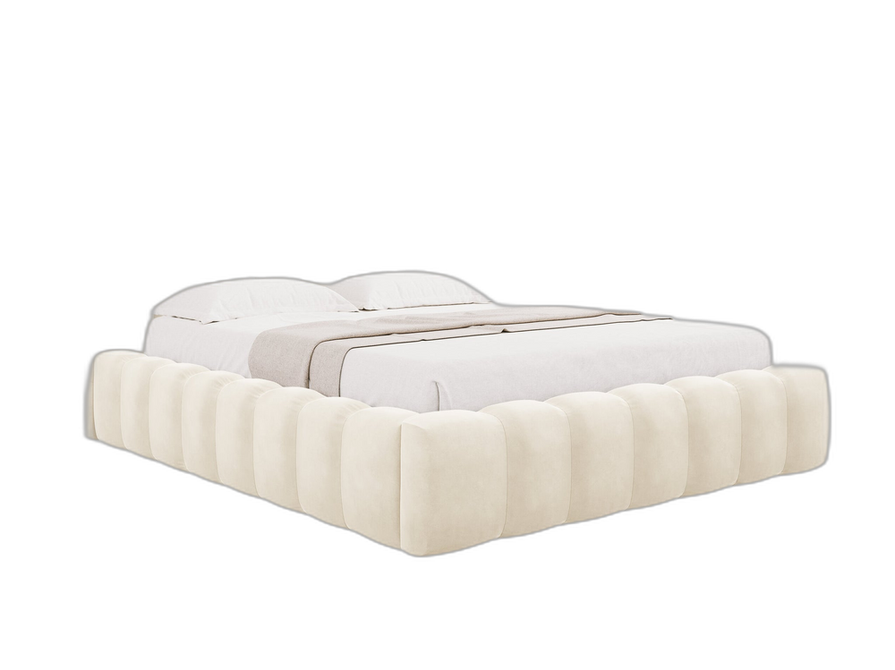 Upholstered Bed Frame with Storage & Tufted Headboard