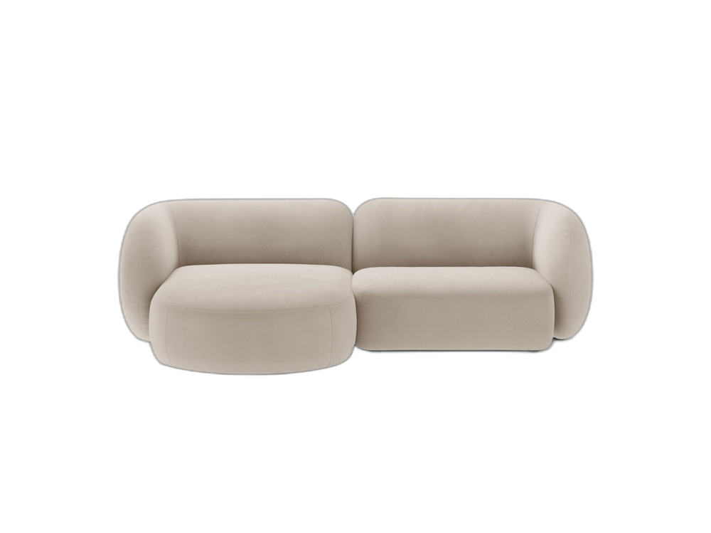 Elegant Corner Sofa with Chaise Lounge & Curved Design W255