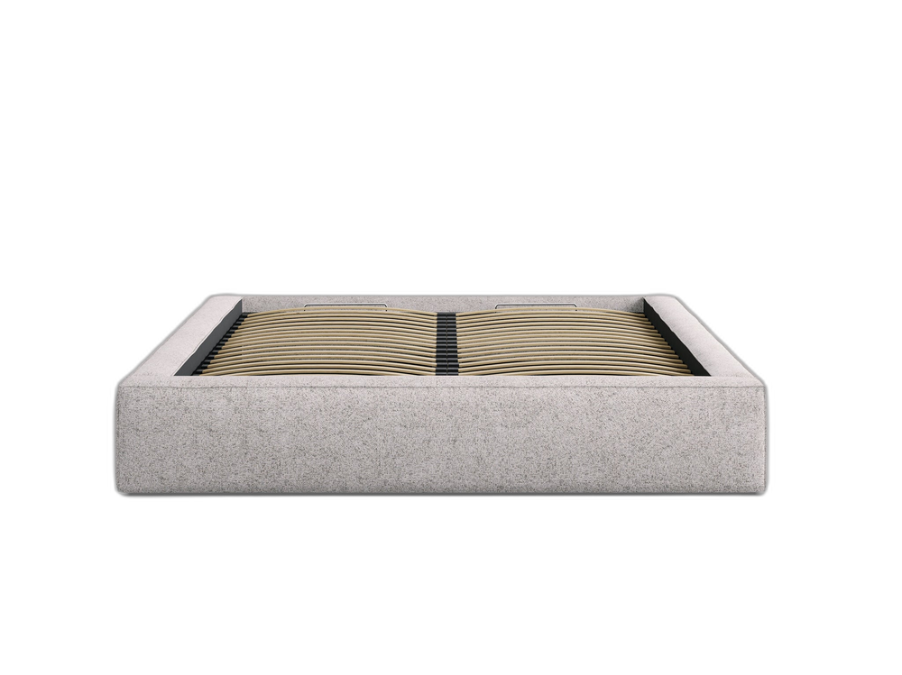 Upholstered Bed Frame with Storage & Minimalist Design
