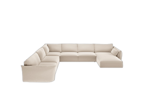 Panoramic Corner Sofa with Deep Seating & Modern Comfort W384