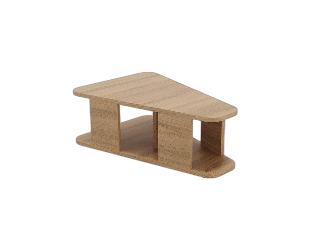 Modern Coffee Table with Storage Shelf & Compact Design