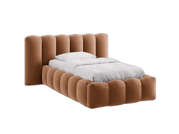 Single Upholstered Bed Frame with Storage & Modern Design