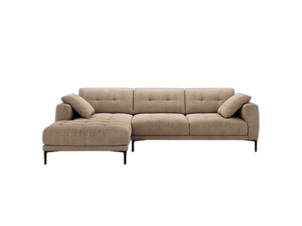 Modern Corner Sofa – Deep Seating L-Shape Couch with Sleek Metal Legs W291