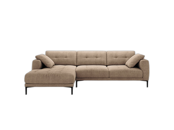 Modern Corner Sofa – Deep Seating L-Shape Couch with Sleek Metal Legs W291