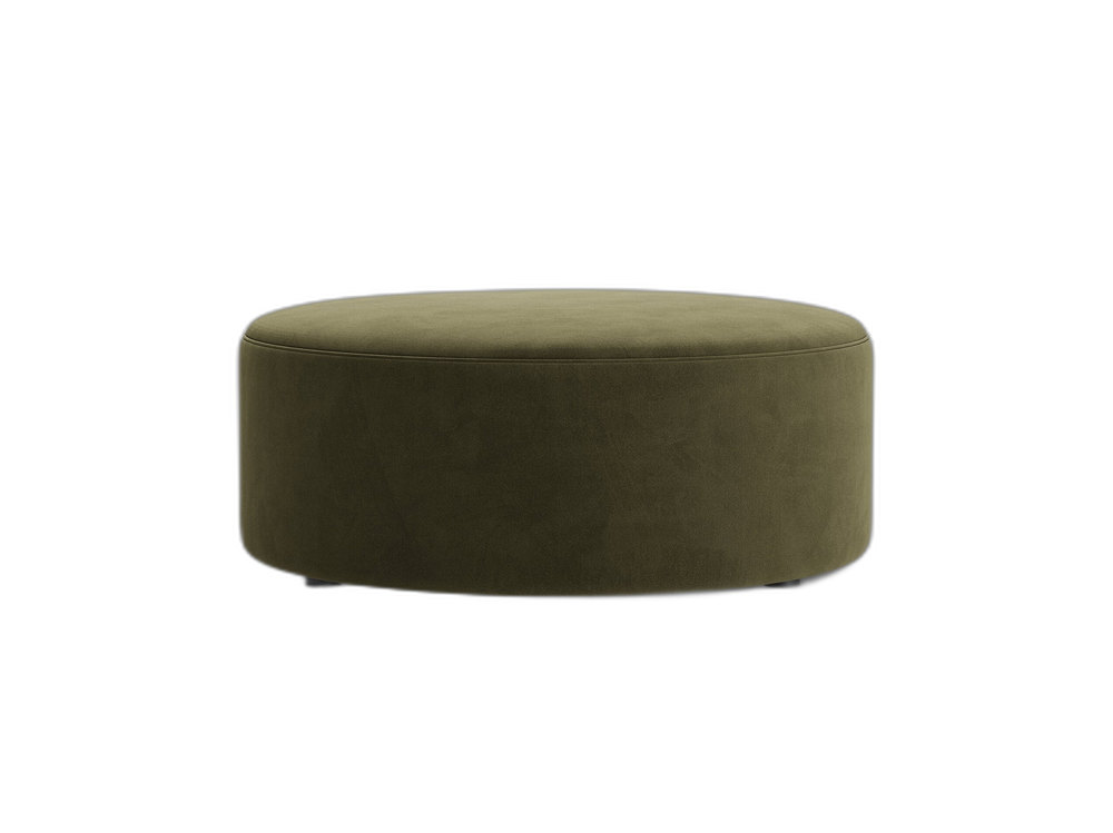 Large Round Pouf – Modern Upholstered Footrest, Coffee Table & Seating