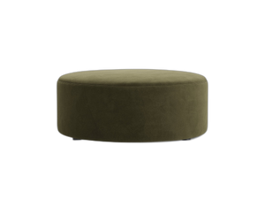 Large Round Pouf – Modern Upholstered Footrest, Coffee Table & Seating