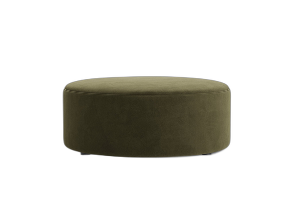Large Round Pouf – Modern Upholstered Footrest, Coffee Table & Seating