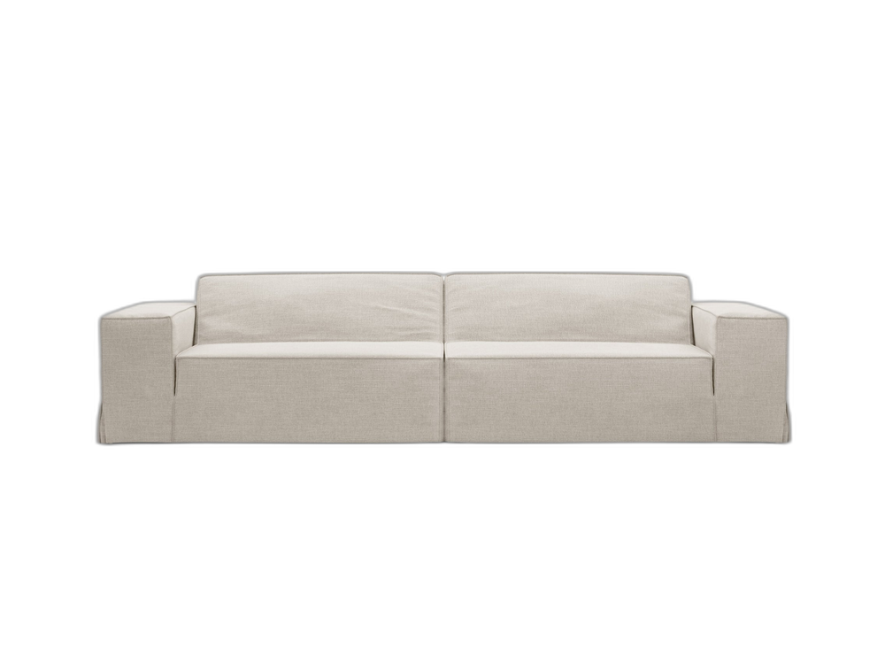 Removable Sofa Cover Set – Linen-Effect Protective Slipcovers for 4-Seater Couch W244