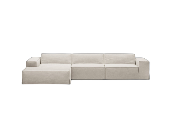 Corner Sofa Cover Set – Removable Linen-Effect Slipcovers for Modular Couch W284