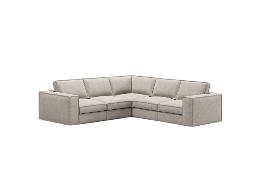 Symmetrical Corner Sofa – Modern Deep Seating L-Shaped Couch W284