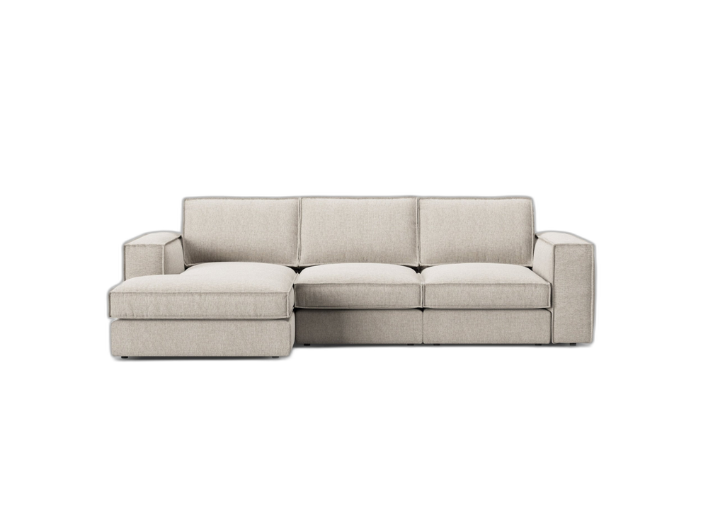 Modern Corner Sofa – L-Shaped Deep Seating Couch with Cushions W284