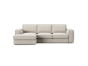 Modern Corner Sofa – L-Shaped Deep Seating Couch with Cushions W284