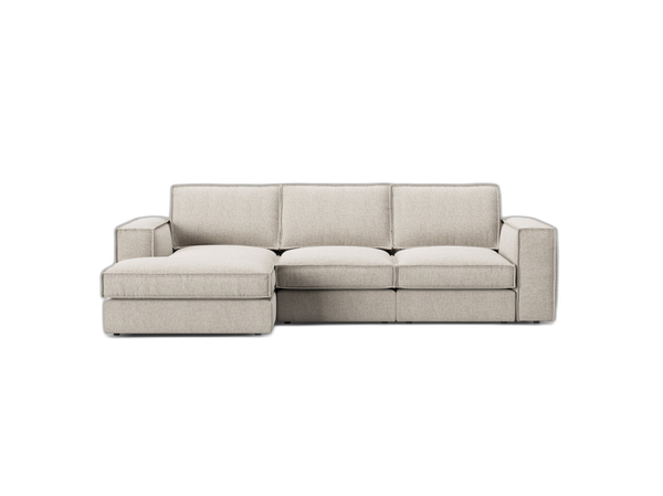 Modern Corner Sofa – L-Shaped Deep Seating Couch with Cushions W284