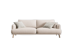 Modern 3-Seater Sofa – Minimalist Upholstered Couch with Wooden Legs W200