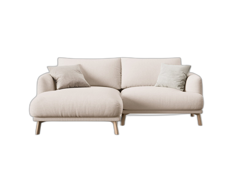 Modern Compact Corner Sofa – Minimalist L-Shaped Upholstered Couch W200