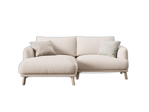 Modern Compact Corner Sofa – Minimalist L-Shaped Upholstered Couch W200