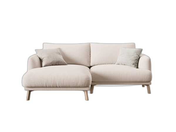 Modern Compact Corner Sofa – Minimalist L-Shaped Upholstered Couch W200