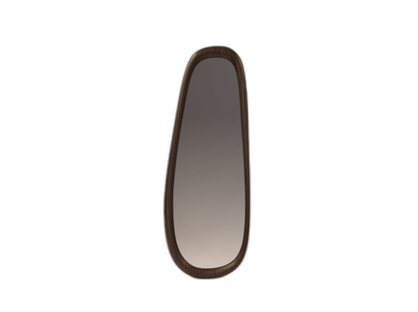 Organic Wall Mirror – Modern Decorative Full-Length Mirror with Walnut Frame