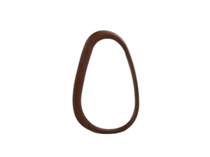Organic Wall Mirror – Decorative Irregular Shape Mirror with Walnut Frame