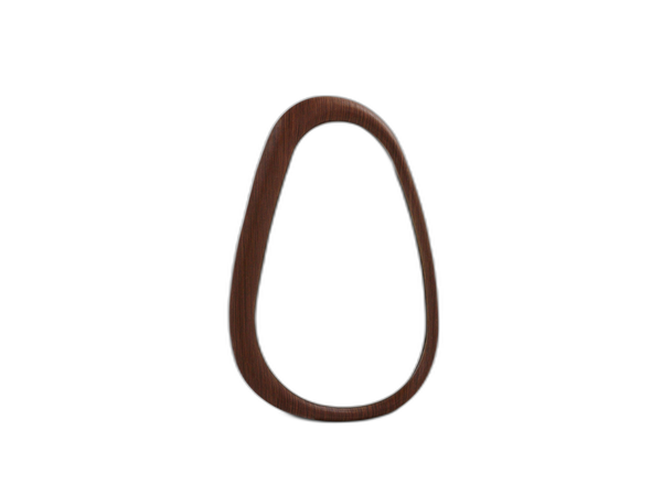 Organic Wall Mirror – Decorative Irregular Shape Mirror with Walnut Frame