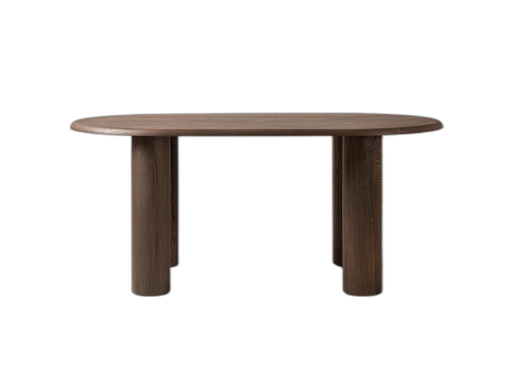 Modern Wooden Dining Table – Sculptural Ash Veneer Design