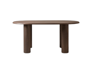 Modern Wooden Dining Table – Sculptural Ash Veneer Design