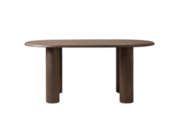 Modern Wooden Dining Table – Sculptural Ash Veneer Design
