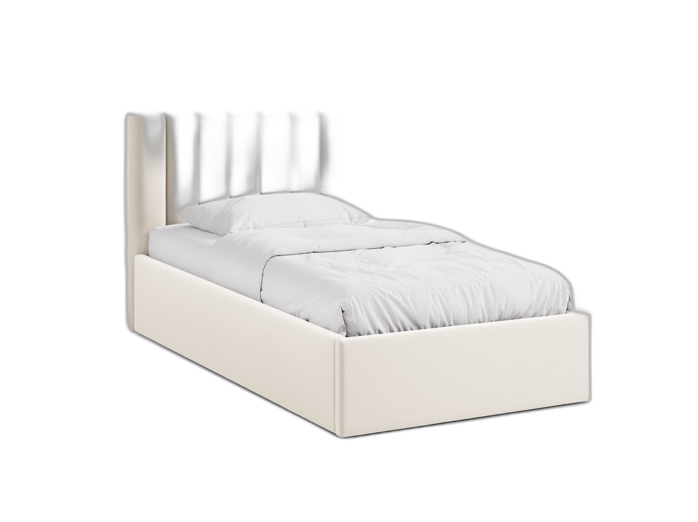 Upholstered Single Storage Bed – Modern Bed Frame with Headboard