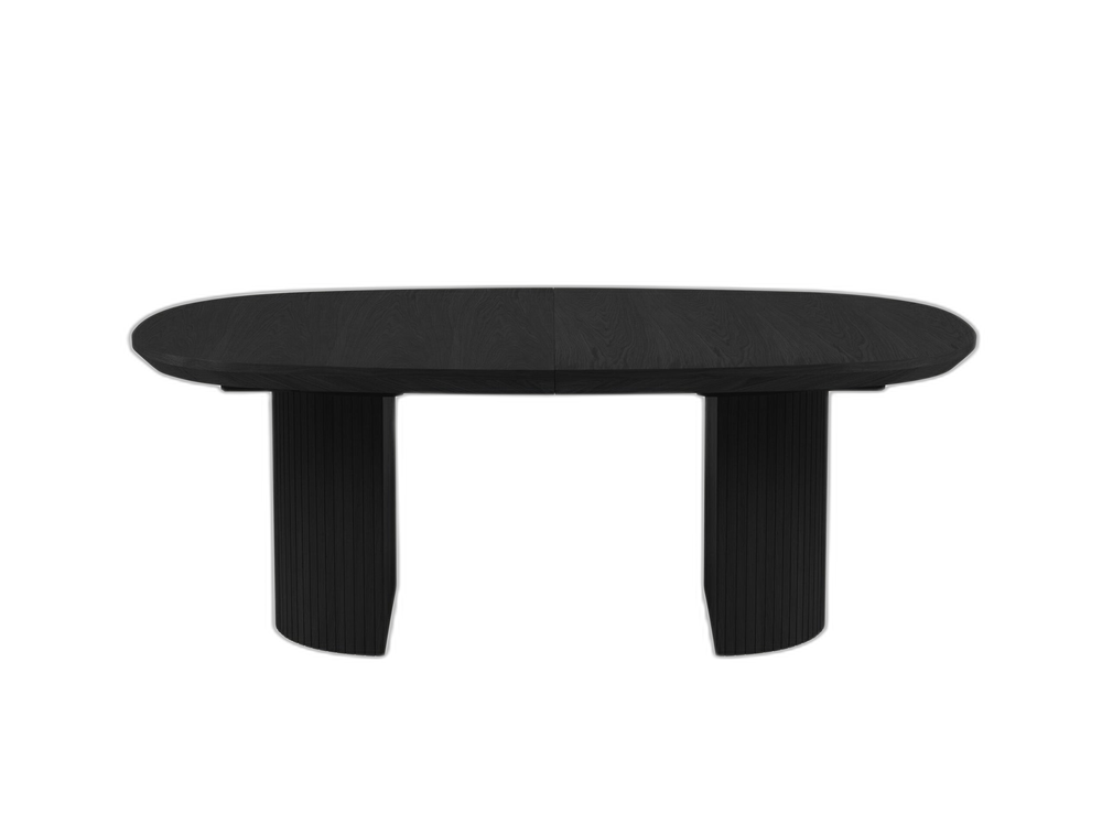 Extendable Dining Table – Modern Semi-Oval Wood Table 8–12 Seater