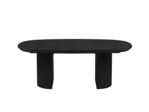Extendable Dining Table – Modern Semi-Oval Wood Table 8–12 Seater