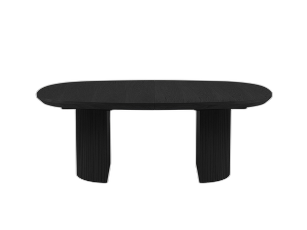 Extendable Dining Table – Modern Semi-Oval Wood Table 8–12 Seater